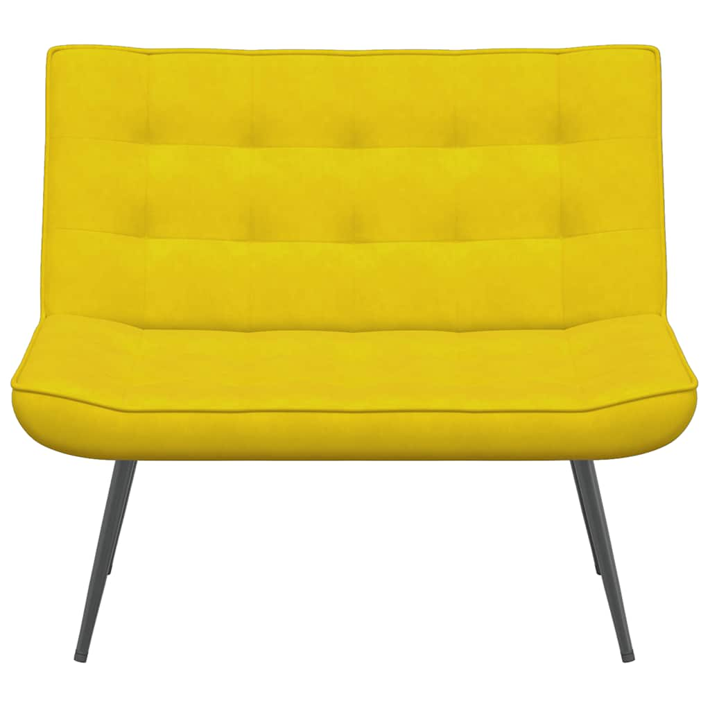 Banc jaune 110x74x84 cm velours