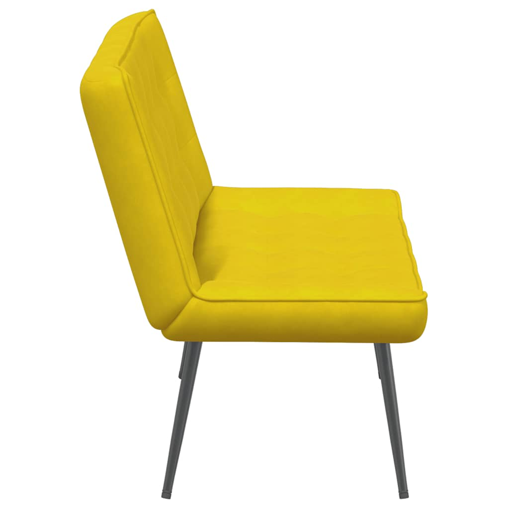 Banc jaune 110x74x84 cm velours