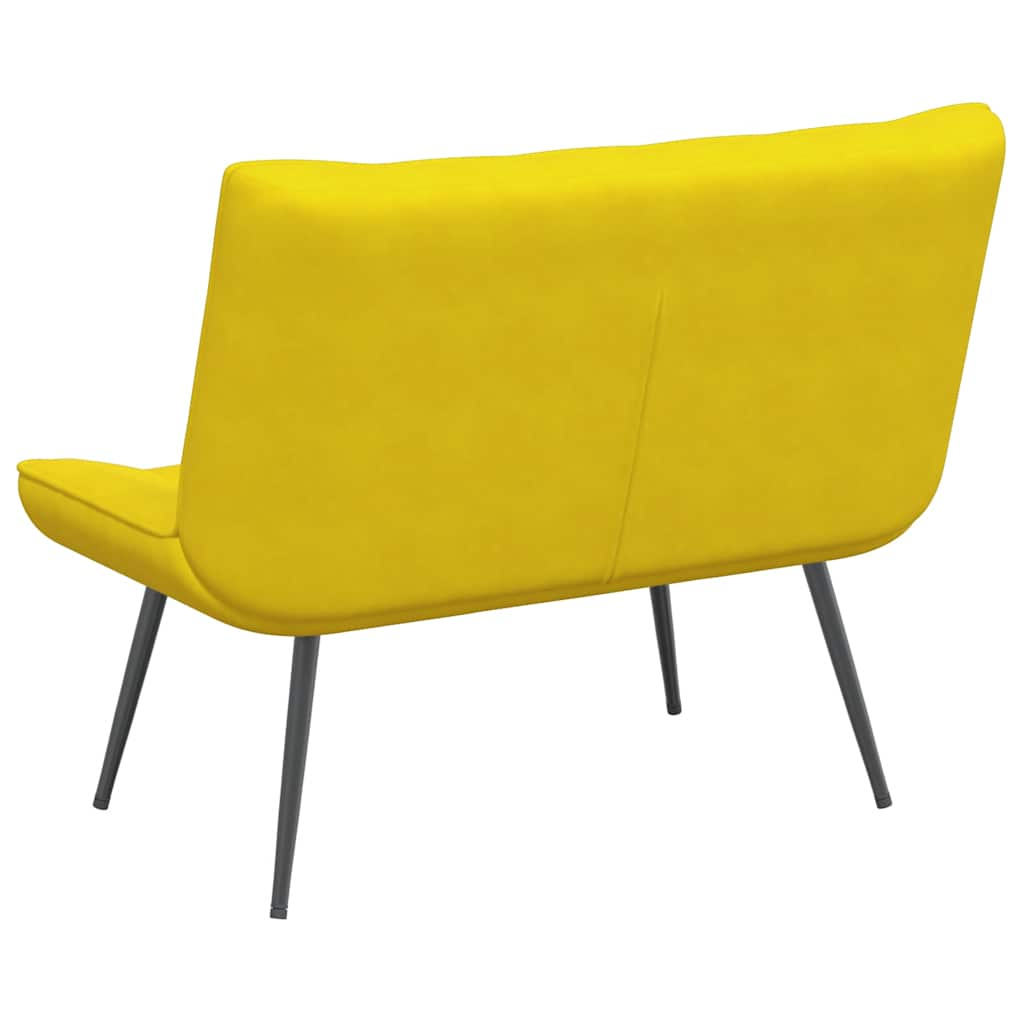 Banc jaune 110x74x84 cm velours