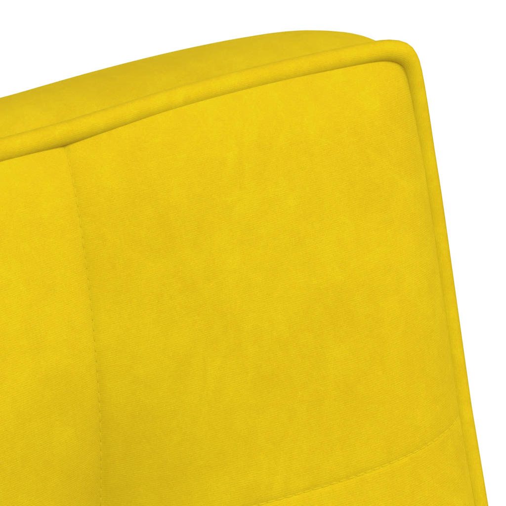 Banc jaune 110x74x84 cm velours