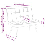 Banc jaune 110x74x84 cm velours