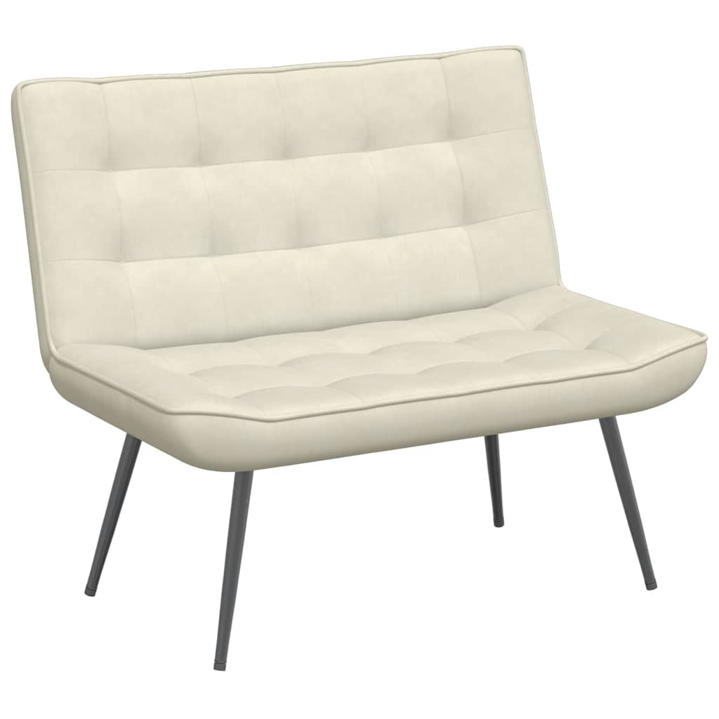 Banc crème 110x74x84 cm velours