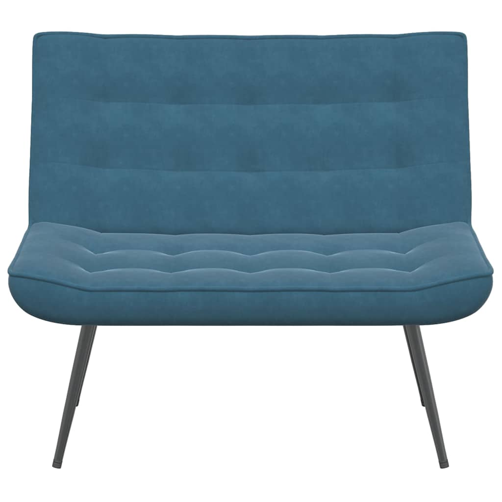 Banc bleu 110x74x84 cm velours