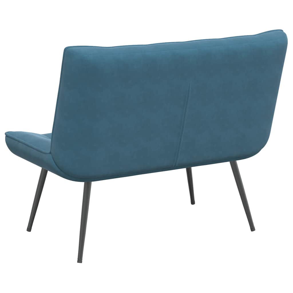 Banc bleu 110x74x84 cm velours