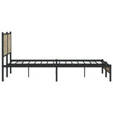 Cadre de lit en métal sans matelas chêne sonoma 200x200 cm