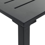 Table de bar noir 200x100x110 cm acier enduit de poudre