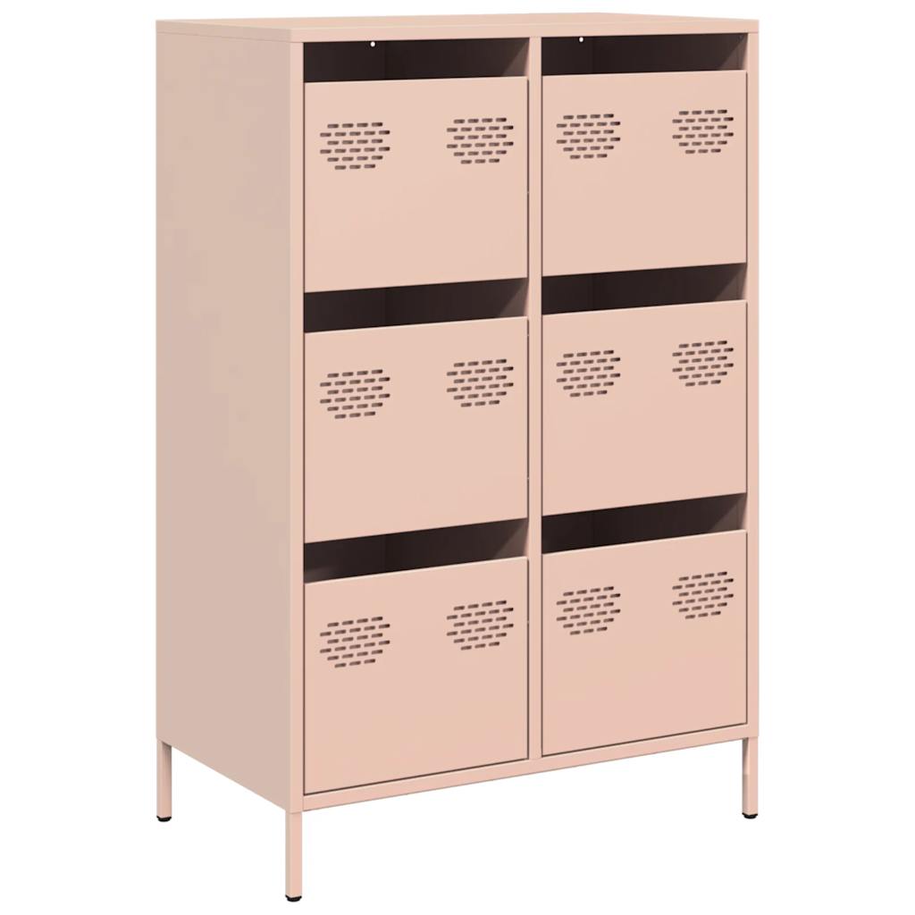 Buffet haut rose 68x39x101,5 cm acier