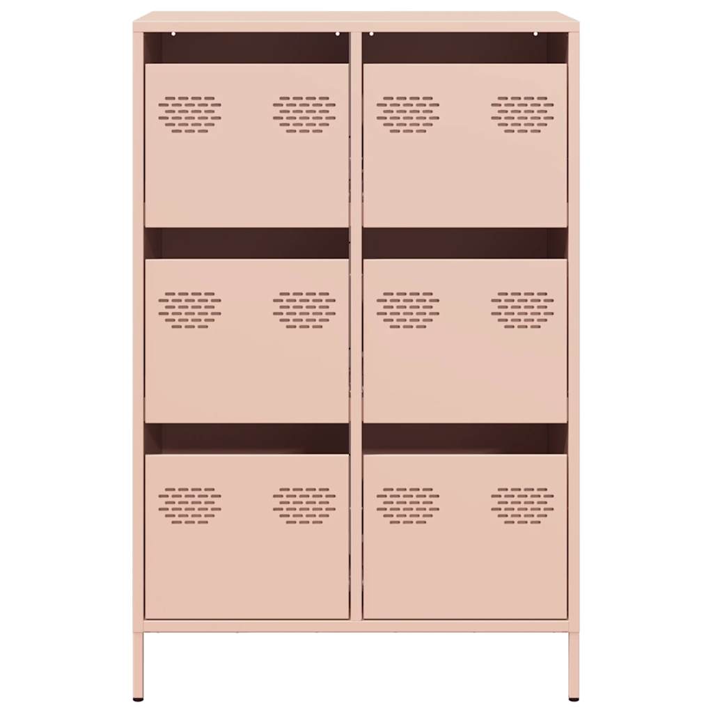 Buffet haut rose 68x39x101,5 cm acier