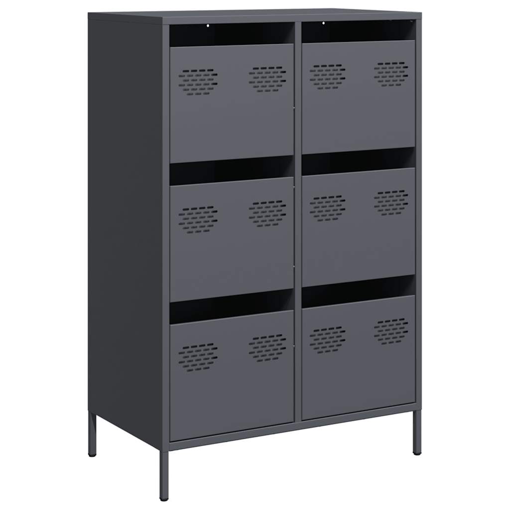 High anthracite sideboard 68x39x101.5 cm steel