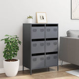 High anthracite sideboard 68x39x101.5 cm steel