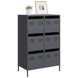 High anthracite sideboard 68x39x101.5 cm steel