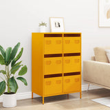 Buffet haut jaune moutarde 68x39x101,5 cm acier