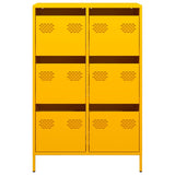 Buffet haut jaune moutarde 68x39x101,5 cm acier