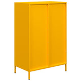 Buffet haut jaune moutarde 68x39x101,5 cm acier