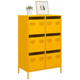 Buffet haut jaune moutarde 68x39x101,5 cm acier