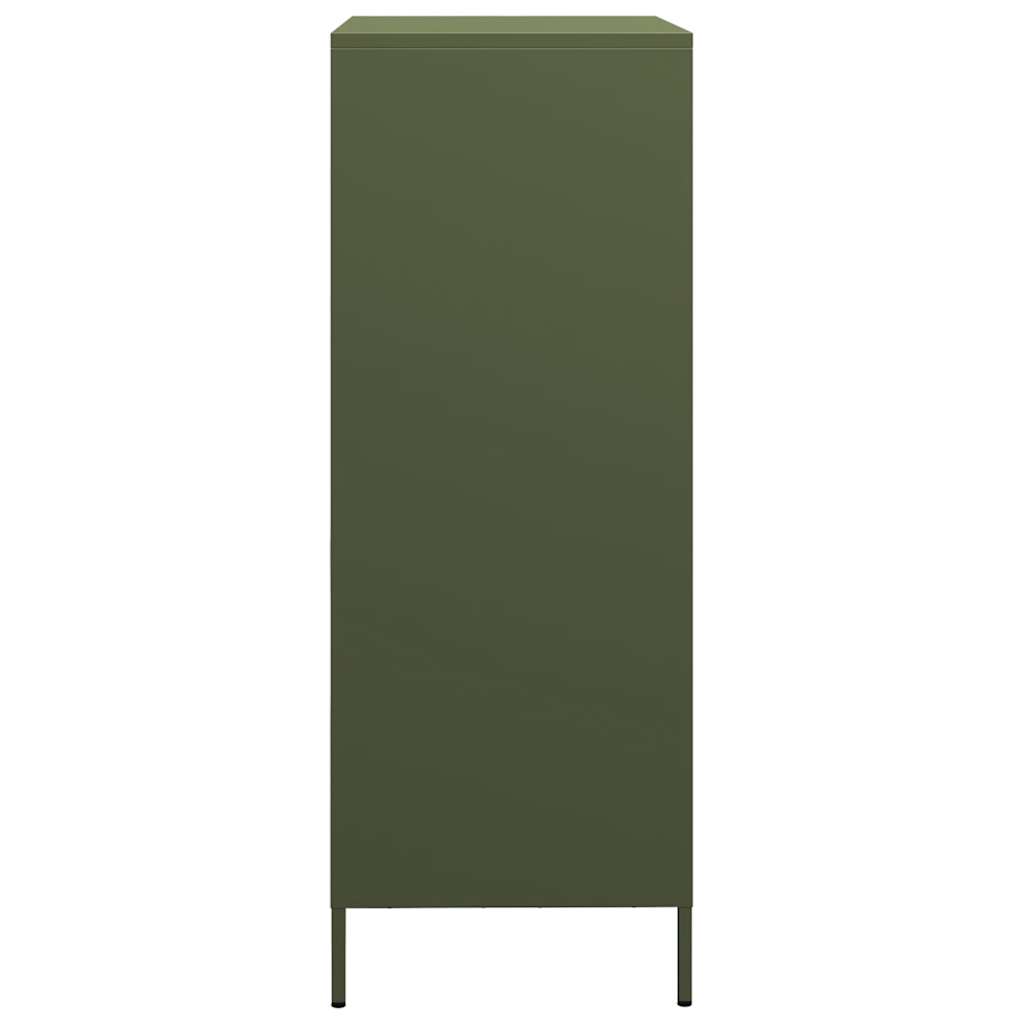 Buffet haut vert olive 68x39x101,5 cm acier