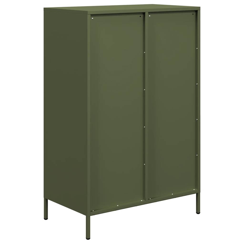 Buffet haut vert olive 68x39x101,5 cm acier