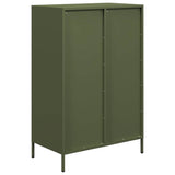 Buffet haut vert olive 68x39x101,5 cm acier