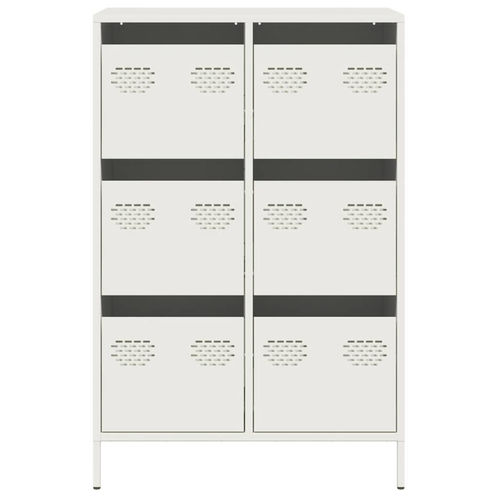 Buffet haut blanc 68x39x101,5 cm acier