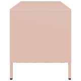 Meuble TV rose 101,5x39x43,5 cm acier laminé à froid