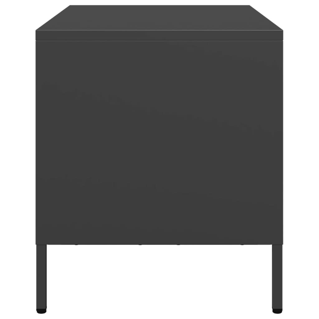 Meuble TV noir 68x39x43,5 cm acier laminé à froid