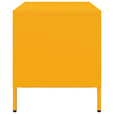 Meuble TV jaune moutarde 68x39x43,5 cm acier laminé à froid