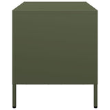 Meuble TV vert olive 68x39x43,5 cm acier laminé à froid