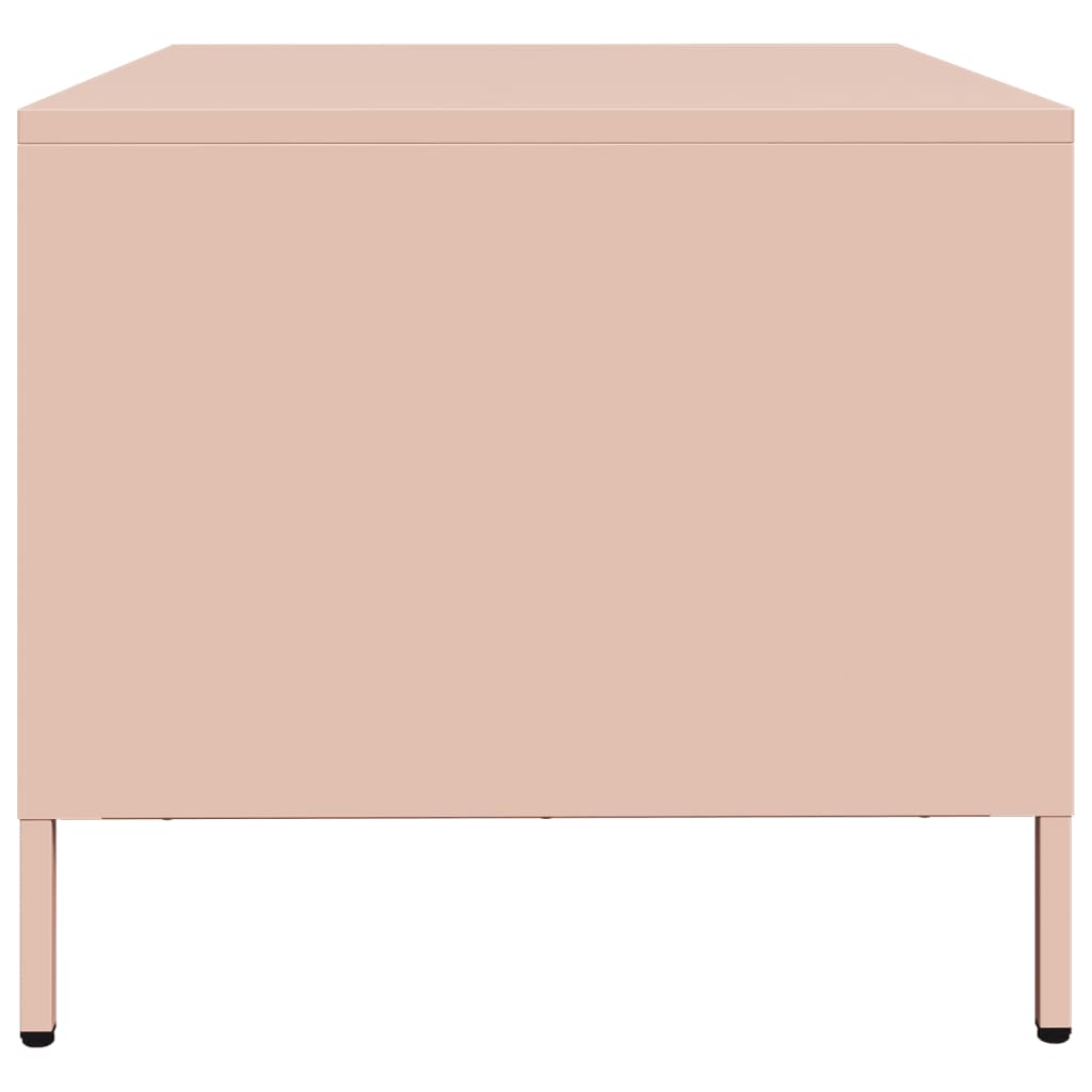 Meuble TV rose 68x50x43,5 cm acier laminé à froid