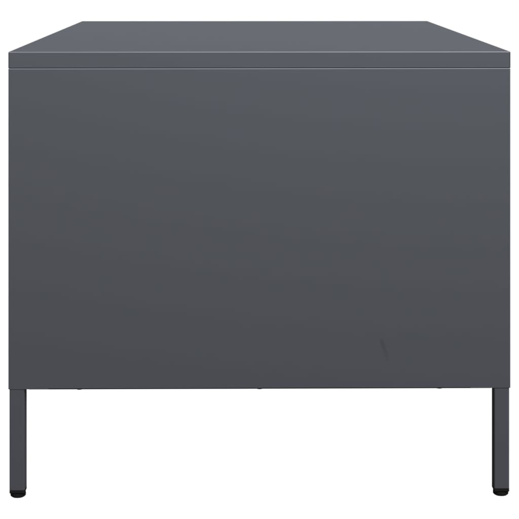 Meuble TV anthracite 68x50x43,5 cm acier laminé à froid