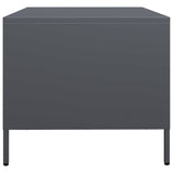 Meuble TV anthracite 68x50x43,5 cm acier laminé à froid