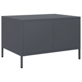 Meuble TV anthracite 68x50x43,5 cm acier laminé à froid