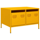 Meuble TV jaune moutarde 68x50x43,5 cm acier laminé à froid