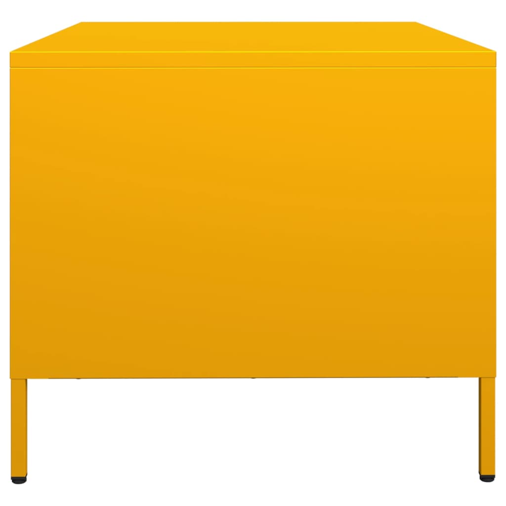 Meuble TV jaune moutarde 68x50x43,5 cm acier laminé à froid