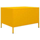 Meuble TV jaune moutarde 68x50x43,5 cm acier laminé à froid