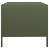 Meuble TV vert olive 68x50x43,5 cm acier laminé à froid