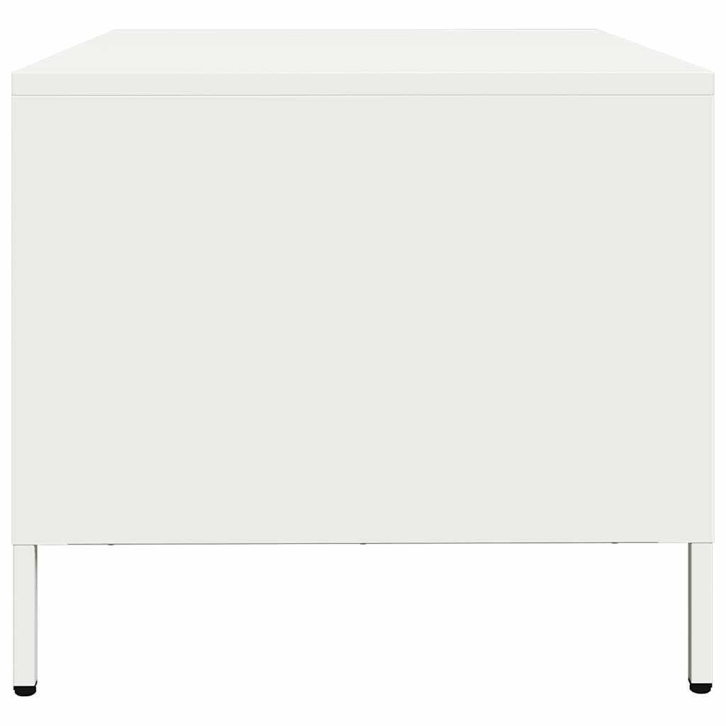 Meuble TV blanc 68x50x43,5 cm acier laminé à froid