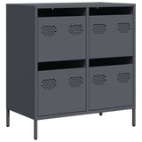 Buffet anthracite 68x39x73,5 cm acier laminé à froid