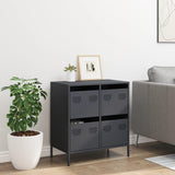 Buffet anthracite 68x39x73,5 cm acier laminé à froid