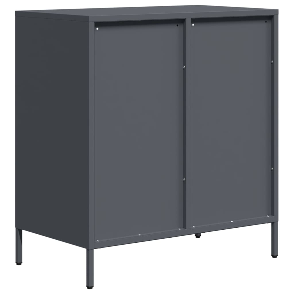 Buffet anthracite 68x39x73,5 cm acier laminé à froid