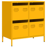 Buffet jaune moutarde 68x39x73,5 cm acier laminé à froid