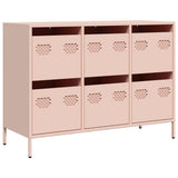 Buffet rose 101,5x39x73,5 cm acier laminé à froid