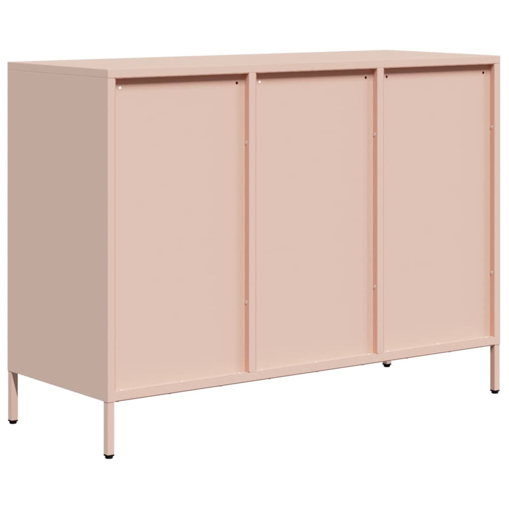 Buffet rose 101,5x39x73,5 cm acier laminé à froid