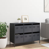 Buffet anthracite 101,5x39x73,5 cm acier laminé à froid