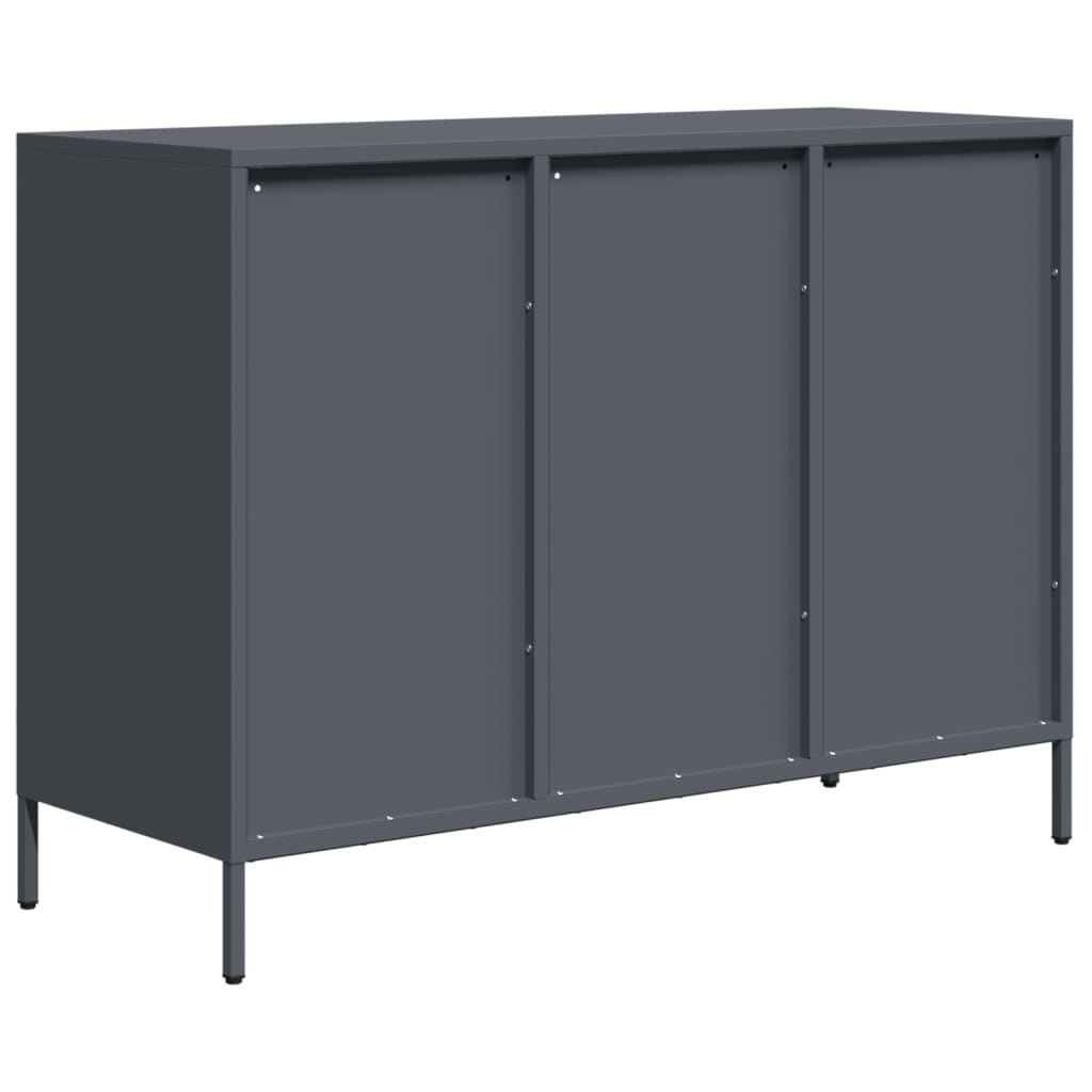 Buffet anthracite 101,5x39x73,5 cm acier laminé à froid