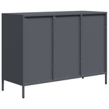 Buffet anthracite 101,5x39x73,5 cm acier laminé à froid