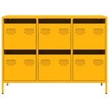 Buffet jaune moutarde 101,5x39x73,5 cm acier laminé à froid