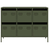 Buffet vert olive 101,5x39x73,5 cm acier laminé à froid