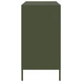 Buffet vert olive 101,5x39x73,5 cm acier laminé à froid