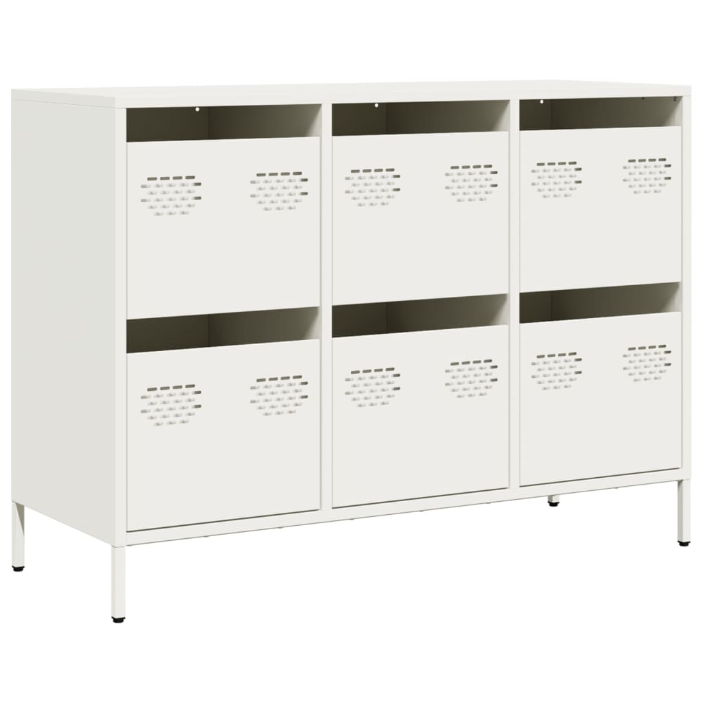 Buffet blanc 101,5x39x73,5 cm acier laminé à froid