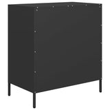 Buffet noir 68x39x73,5 cm acier laminé à froid